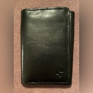 Black Leather Trifold Wallet
